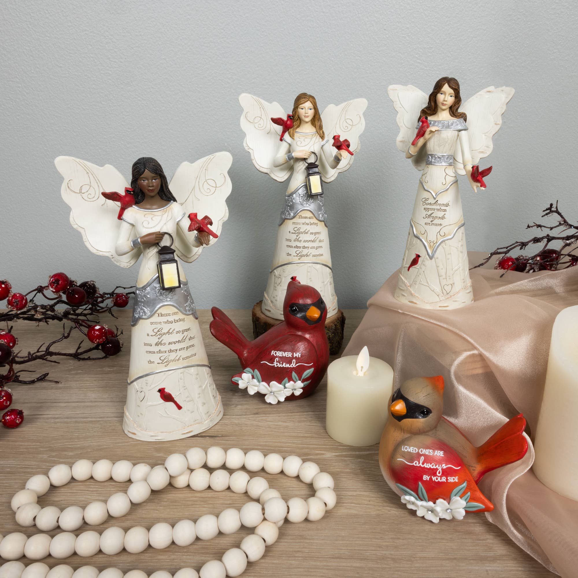 Pavilion – wholesale Dekorativ statyett – Ljusåterstår - 9" ängelhållarlykta2