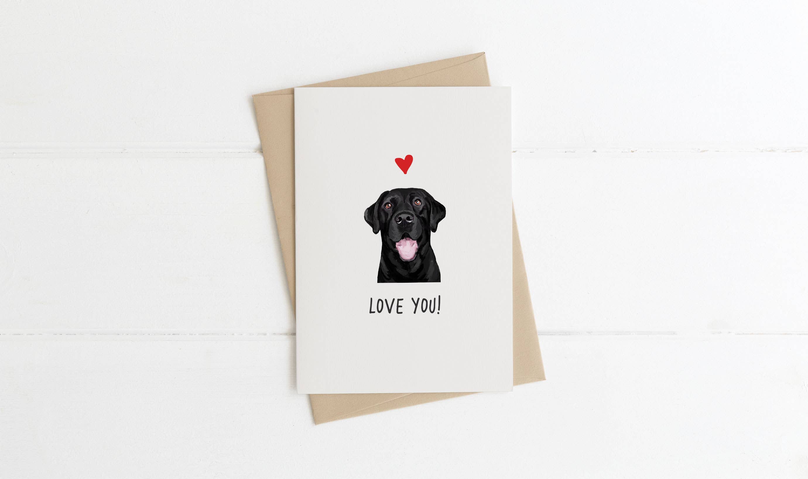 Richarts Designs – wholesale Everyday greeting card – A6 Dog card, mini dog cards, love you, from the dog2