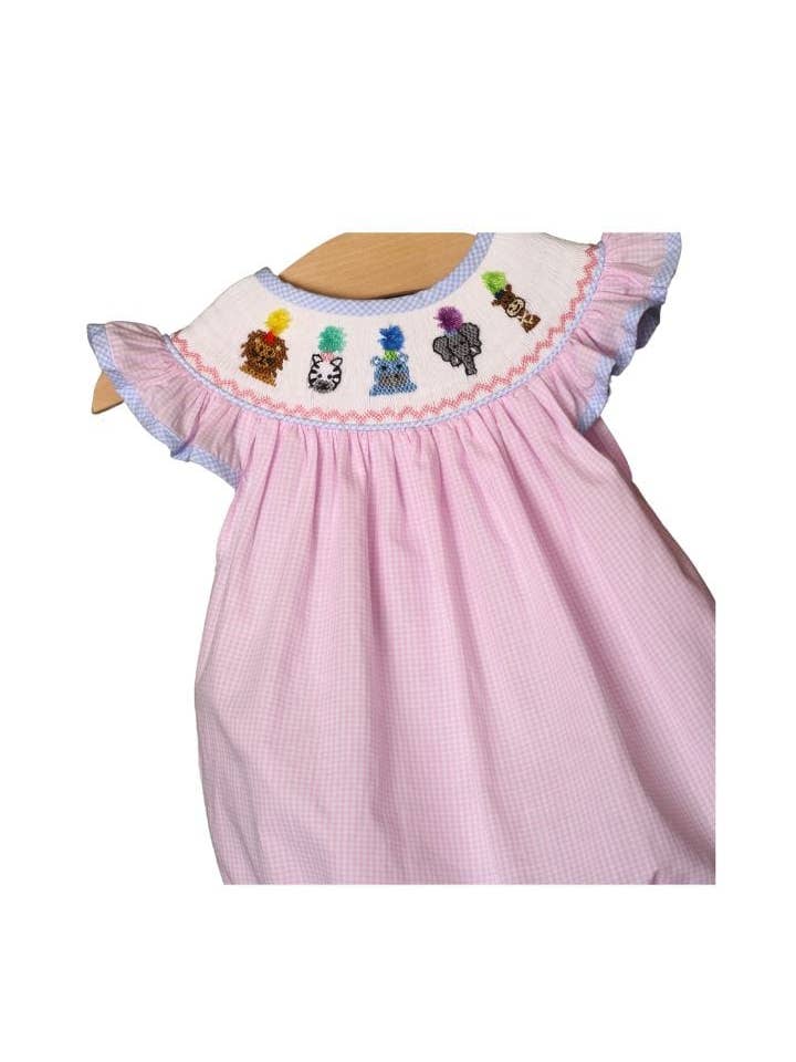 The Smocked Flamingo - Wholesale Bodysuit (Non-Footed) - Baby - Smocked Party Animal Bubble1