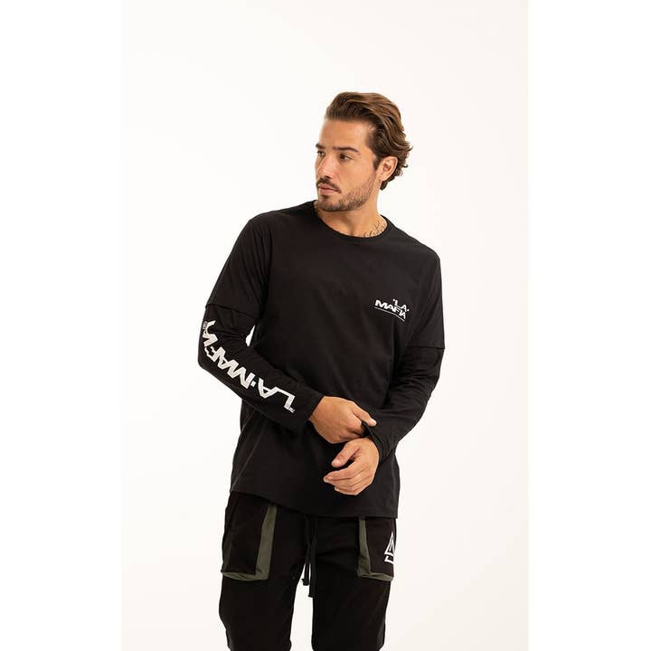 LA MAFIA Longsleeve Street Zwart voor wholesale door Labellamafia