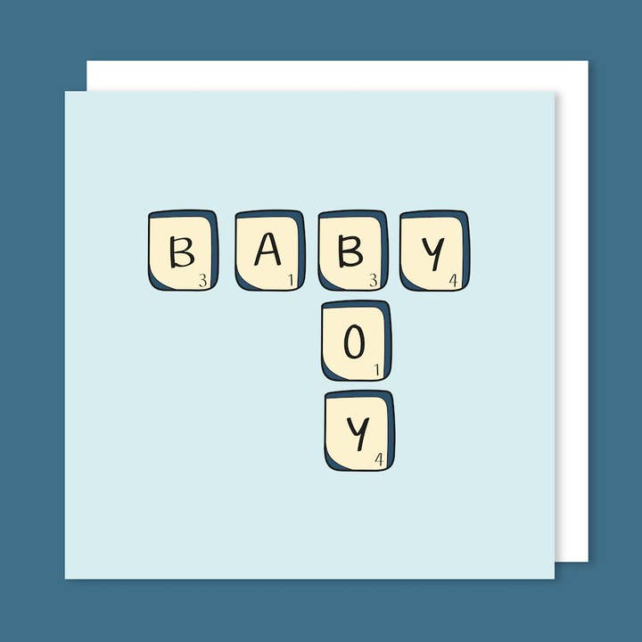 Baby Boy Scrabble for wholesale by t'art designs