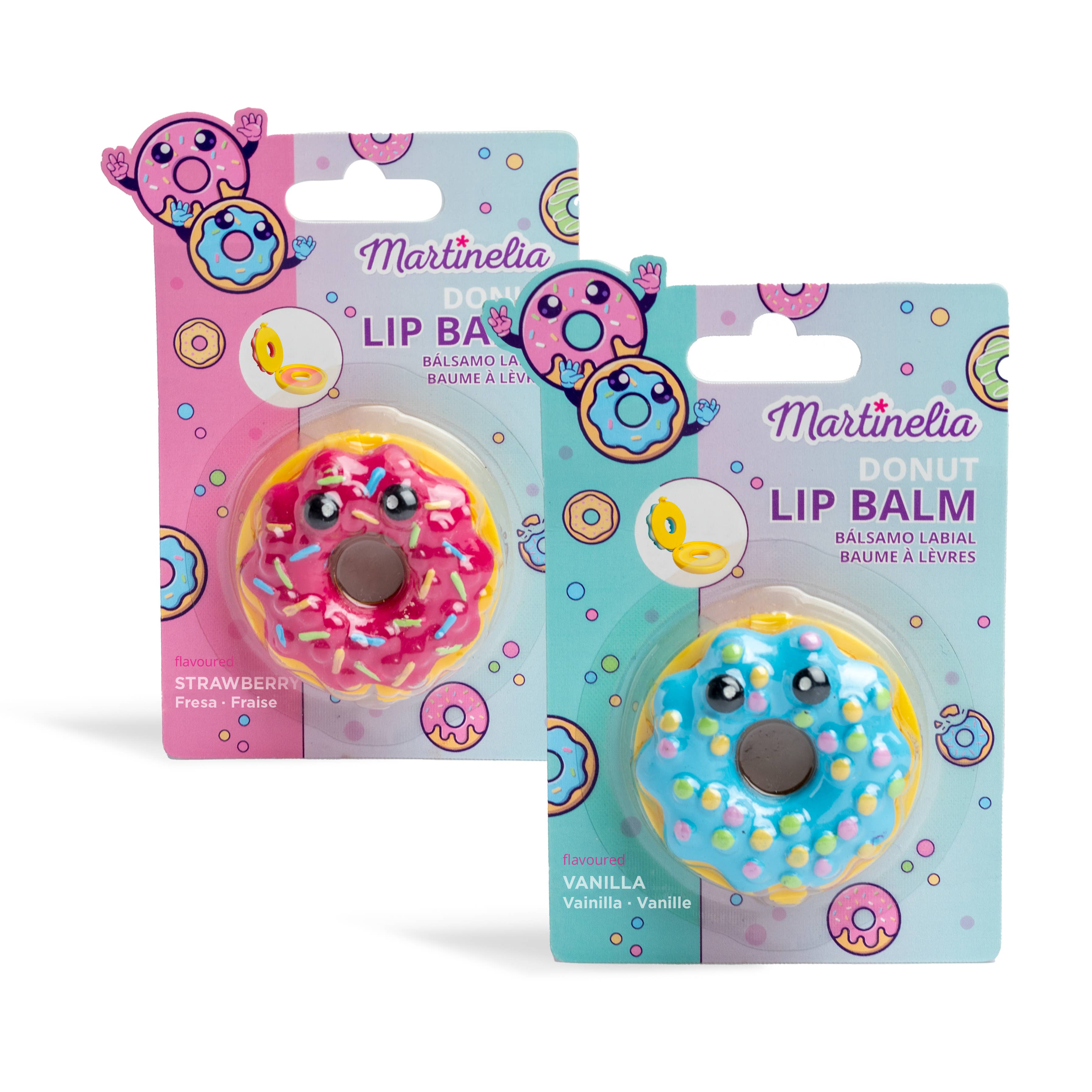 Aquarius Cosmetic SLU - Wholesale Kids Makeup - Kids - MARTINELIA WORLD DONUT LIP BALM KEYCHAIN3