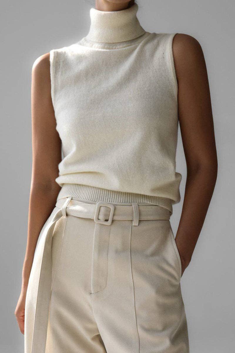 Mccolin - Wholesale Tank Top - Women's - Sleeveless Turtleneck Tank Top