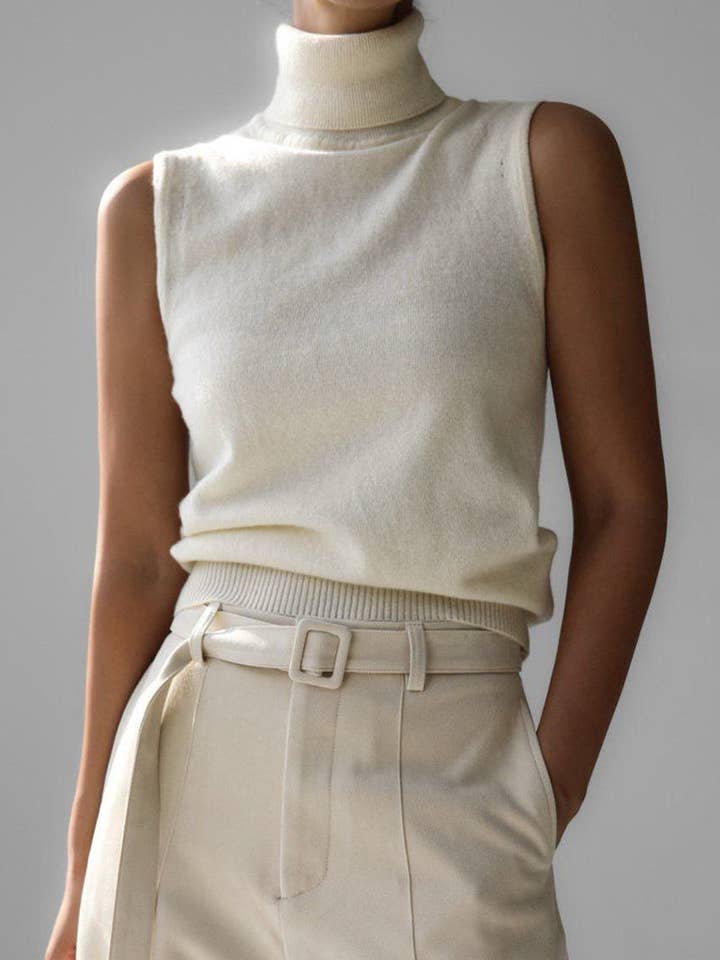 Mccolin - Wholesale Tank Top - Women's - Sleeveless Turtleneck Tank Top0