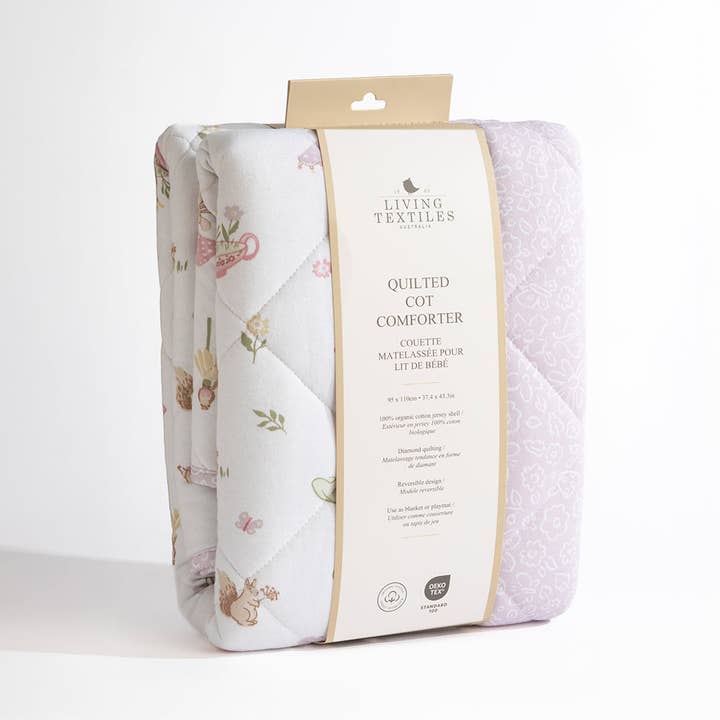 Living Textiles - Wholesale Cot/crib sheets - Organic Reversible Cot Comforter - Whimsical Wonderland