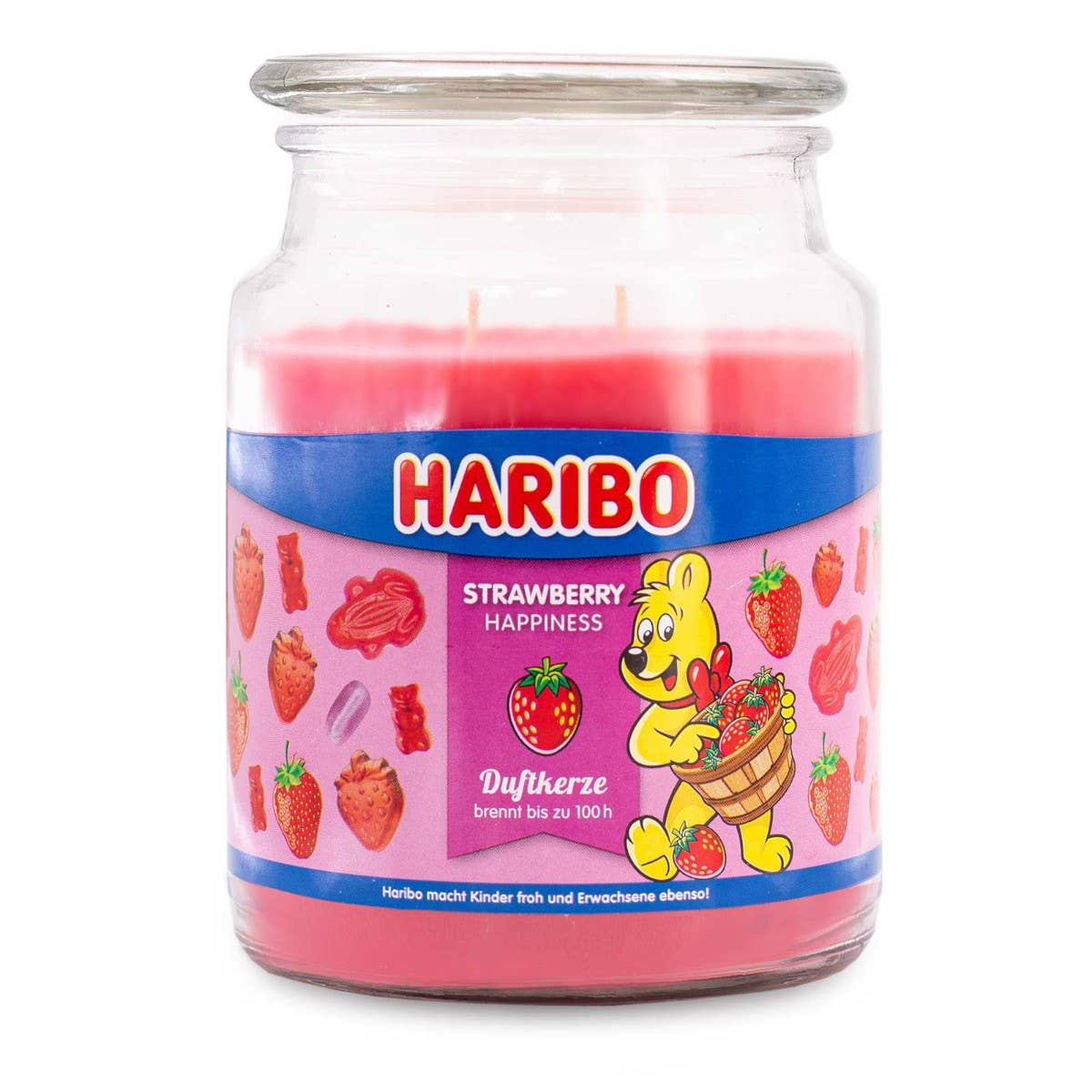 Haribo Duftkerzen - Wholesale Jar/Filled Candle - Haribo Strawberry Happiness Scented Candle 510G1