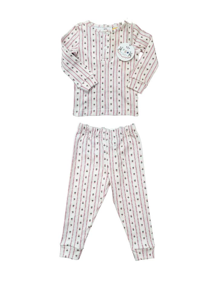 Girls Pajama in Holiday Dot Stripe for wholesale by Sun House Children's