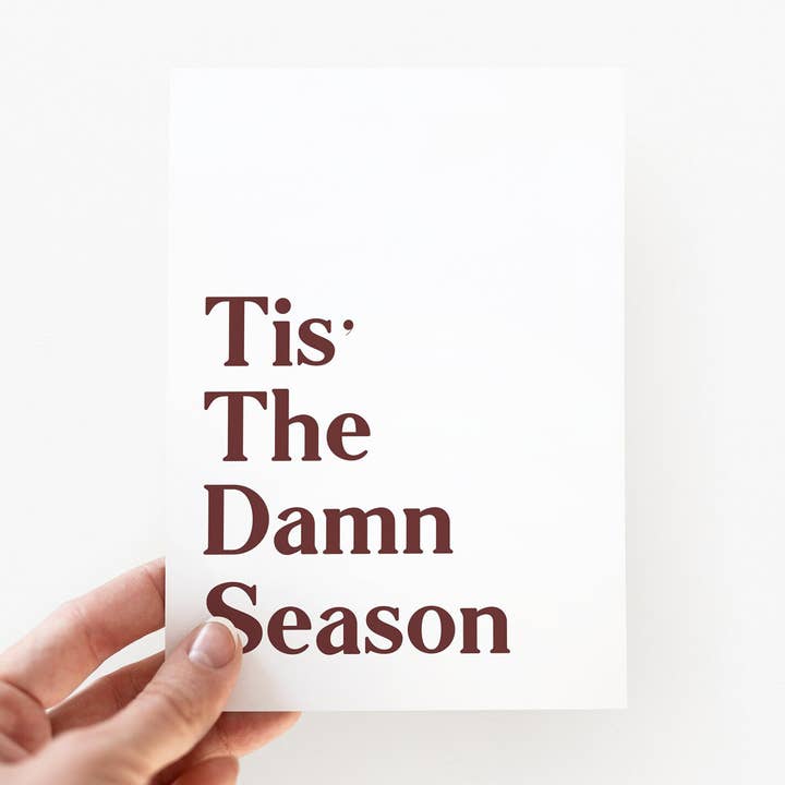 Tis' The Damn Season Feestdagenkaart + Envelop voor wholesale door Ashley Gail Creaties