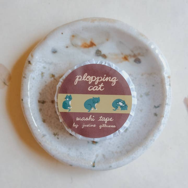 Justine Gilbuena - Wholesale Washi Tape - Plopping Cat Washi Tape0