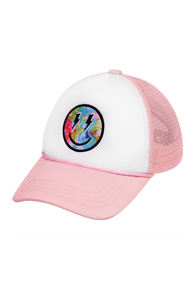 Hana - Wholesale Baseball Cap - Kids - C.C Kids Lightning Bold Eyes Smiley Face Trucker Cap2