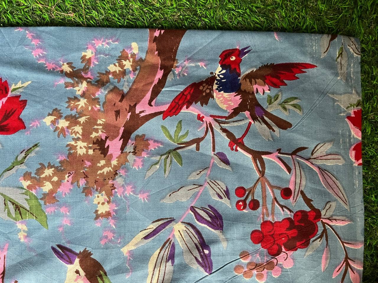 GYPSY STUDIO - Wholesale Fabric Paint - Bird Printed Cotton Fabric Dress Bags Curtains Pillow Fabric0