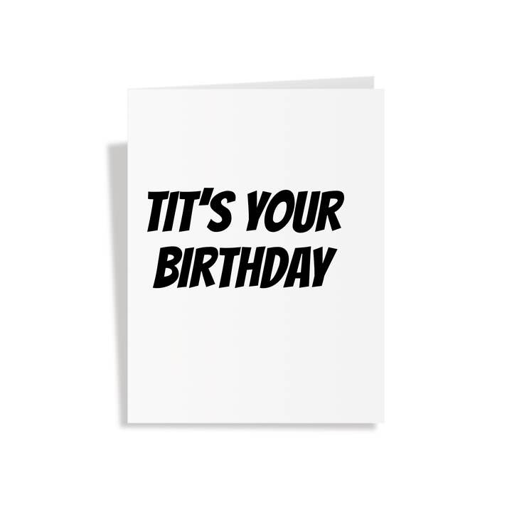 Crude Cat Cards – wholesale Birthday card – Tit's Your Birthday - Pop Up Boobs Inside3