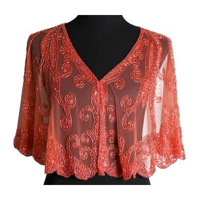 Western Fashion - Wholesale Cape - Women's - 8906 - Beaded Flapper Cape34