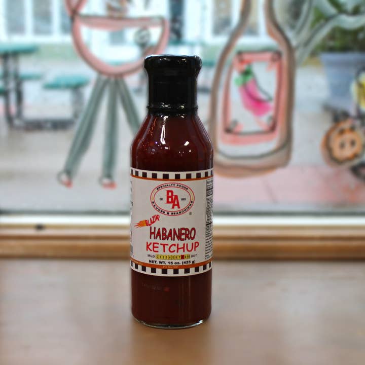 Blazin' Habanero Ketchup for wholesale by Burning Asphalt Enterprises LLC