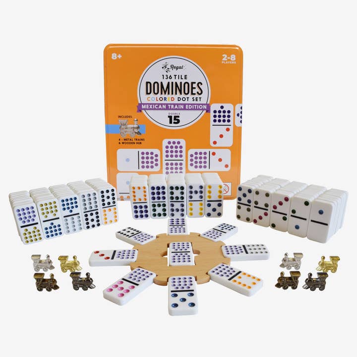 Regal Games - Wholesale Dominoes - Double 15 Mexican Train Dominoes