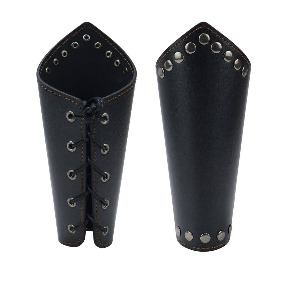 SALINA TRADING INC - Wholesale Costume – Women's - Medieval Leather Wrist Cuffs Retro Punk Arm Guards Festival Costume Accessories37