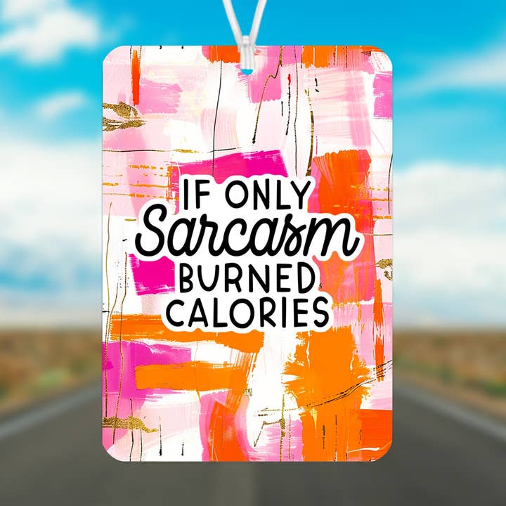 Sarcasm - Felt Car Freshie with Scent Spray for wholesale by Stencil Art Canada