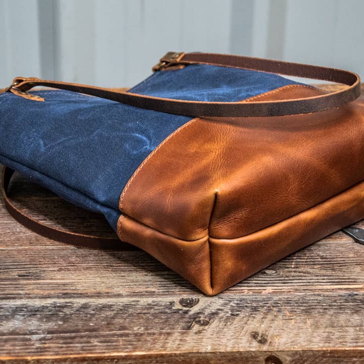 In Blue Handmade - Wholesale Tote bag – Women's - Essential Waxed Canvas and Leather Tote with Options21