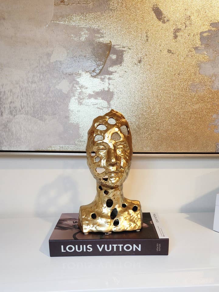 Estatueta Estatueta Face Figurine para decoração de casa Decoração de sala de estar por atacado de Royale one Homedecor