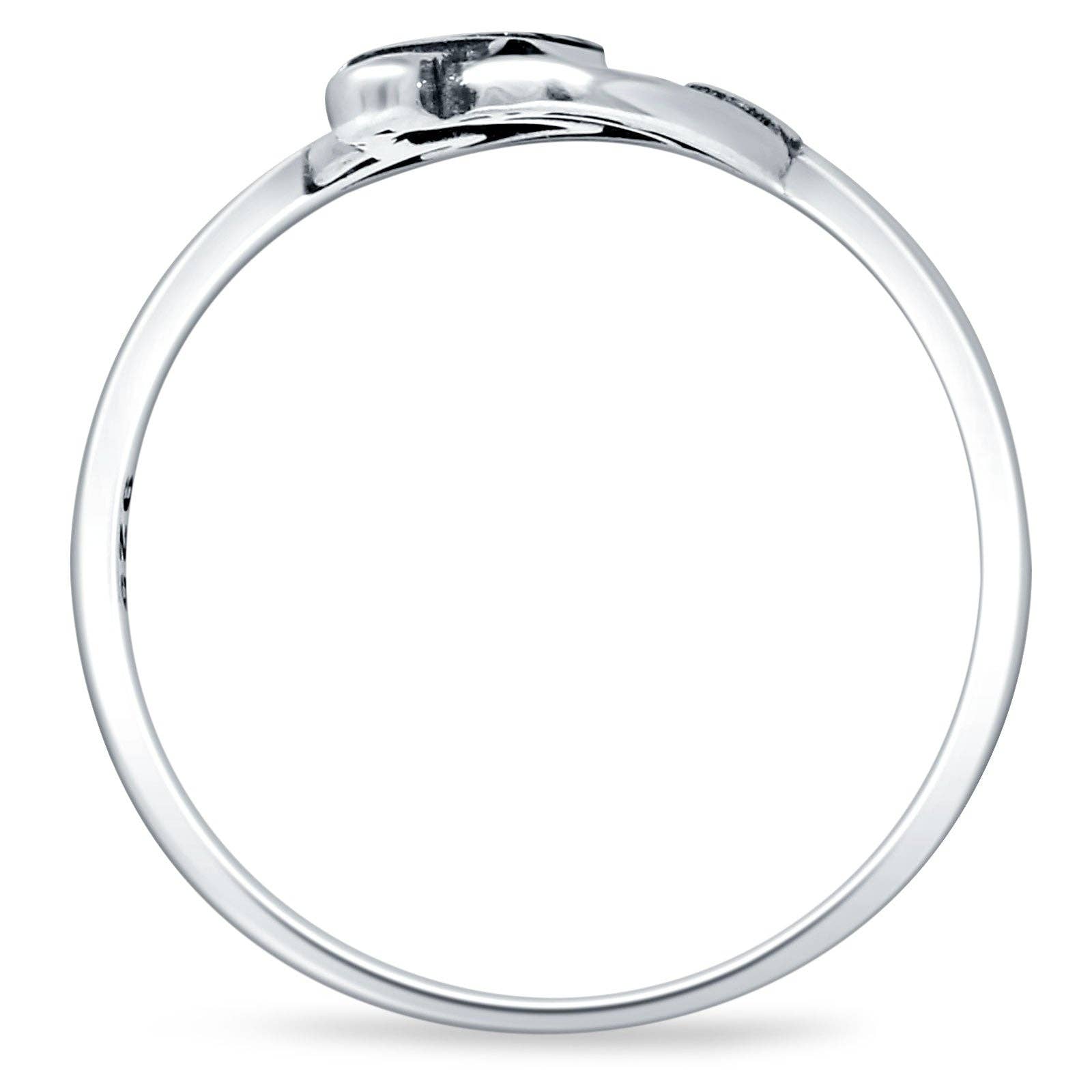 Sterling zilver Geoxideerde Keltische Raaf Halve Maan Ring voor groothandel op Faire2