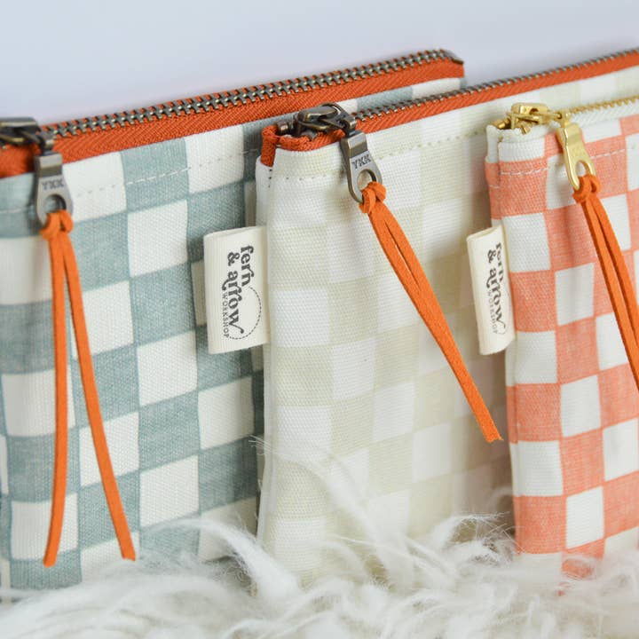 Fern & Arrow - Vendita all'ingrosso Portamonete - Donna - Borsa per Trucco a Quadretti Boho Chic per Lei17