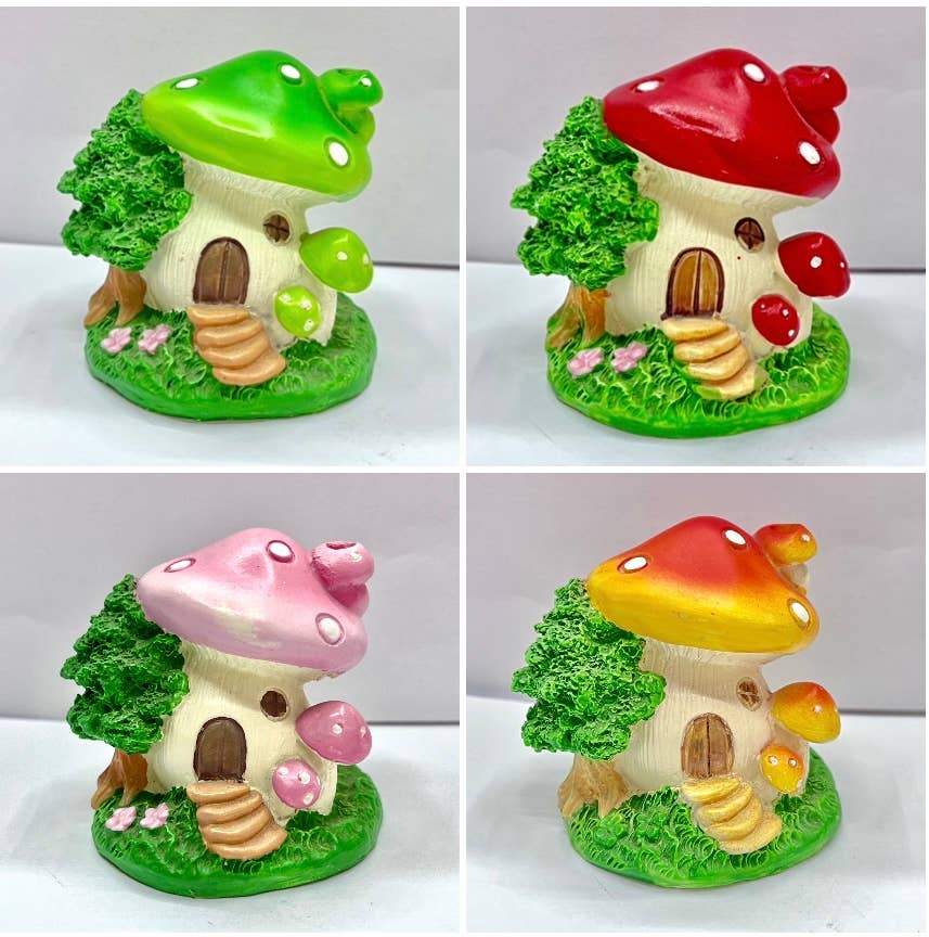 BCmini - Wholesale Decorative Figurine - 71806 MUSHROOM MINIATURE HOUSE FIGURINES1