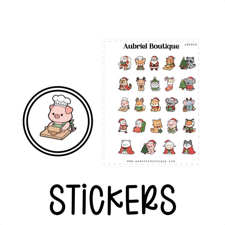 XMAS, autocollants de planificateur — AB0958 pour la vente par AubrielBoutique