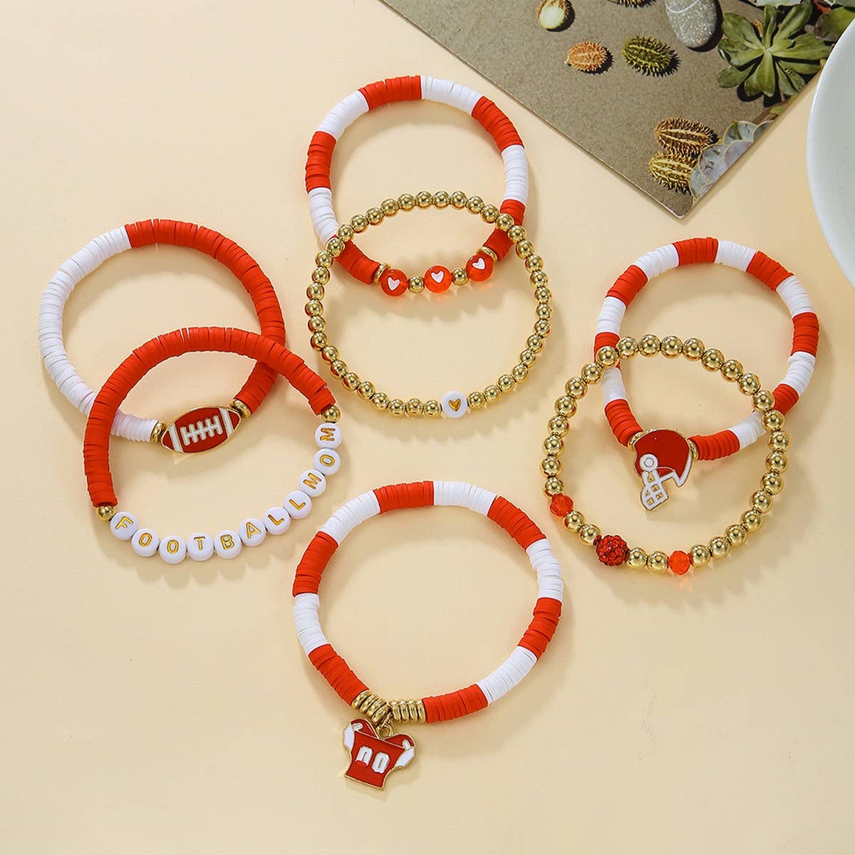 ACCITY - Wholesale Jewelry Set - BRACELET 8-PIECE SET POLYMER CLAY BRACELET_CWMM35123