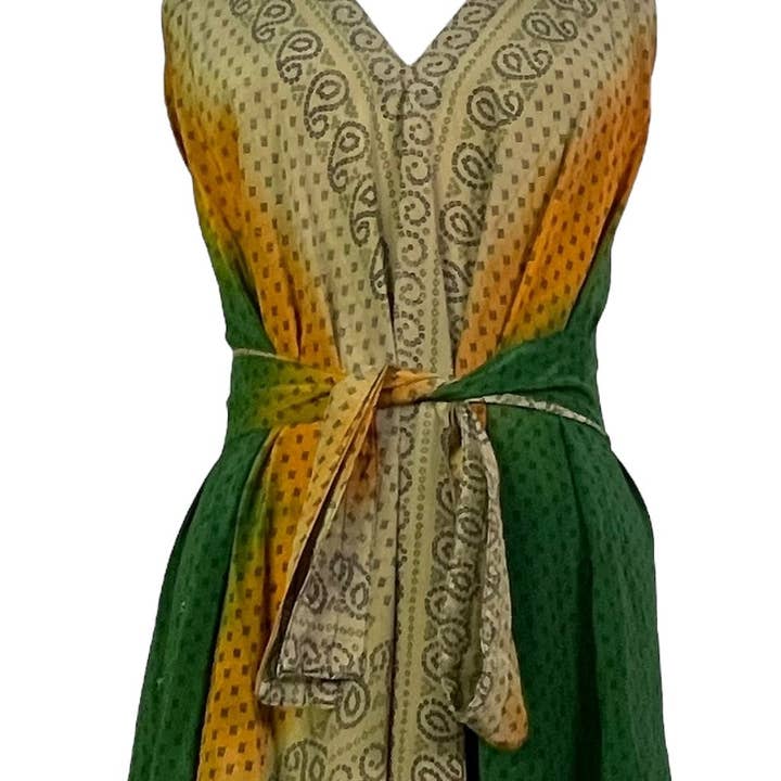 PRC7667 Avatar Pure Silk Maxi Dress with Belt for wholesale by sariKNOTsari