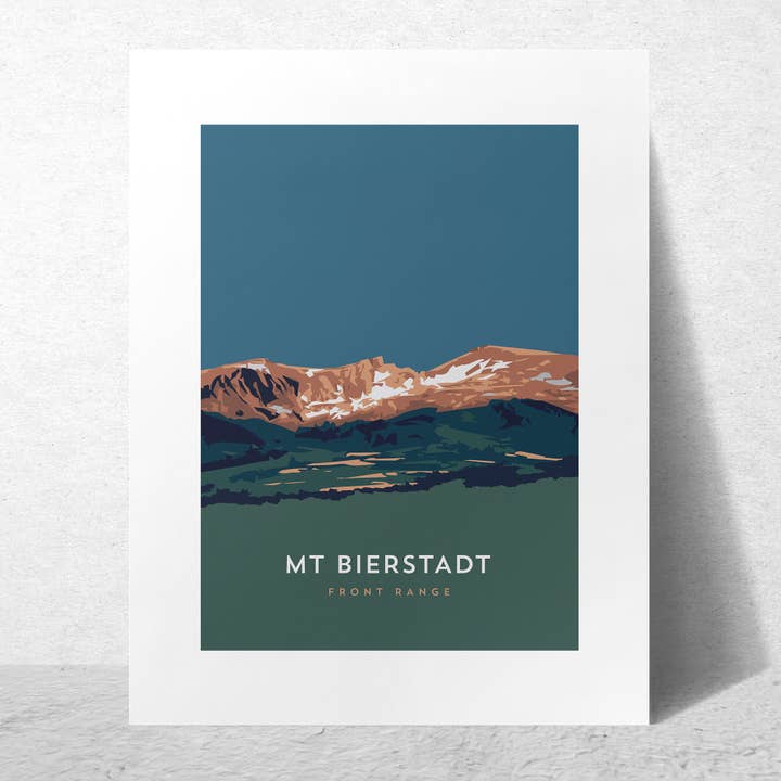 Mount Bierstadt Colorado 14er Poster, Framed Art Print for wholesale by Hinterland Outdoors