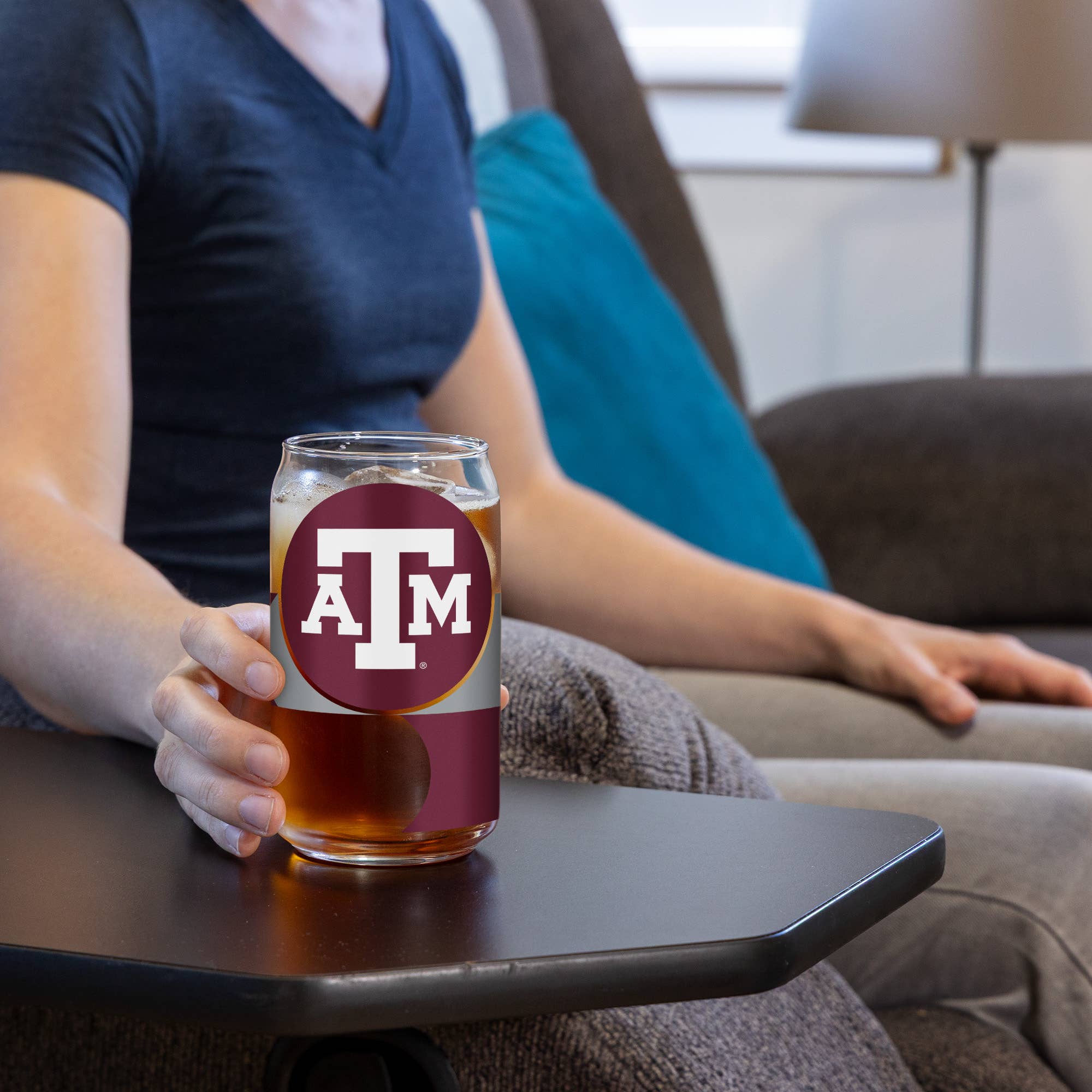 Rico Industries - Wholesale Beer Glass/Mug - NCAA  Texas A&M Aggies Standard 16-oz Can Shaped Glass2