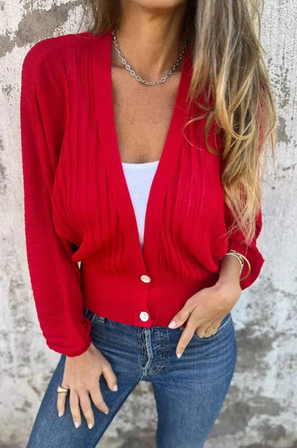 Serenity Collective - Wholesale Knit Sweater - Women's - Knitted V-Neck Knitted Sweater, Size Sm - 3XL4