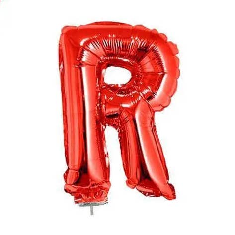 Balloon on Stick - 16" Red Letter R for wholesale by Party Expo, LLC