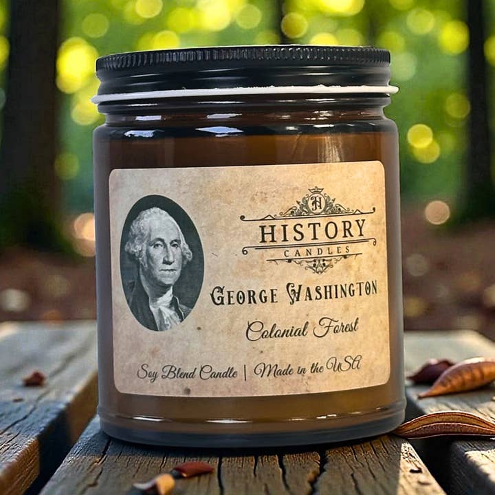 GEORGE WASHINGTON Candle | Gift Shop Memorabilia for wholesale by History Candles