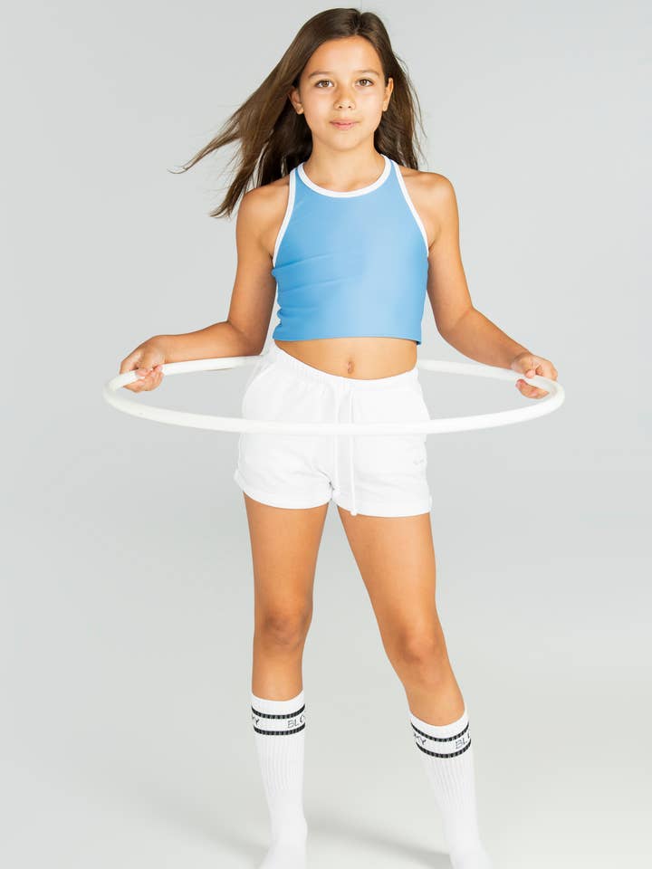 Pantalón corto Bliss White para venta al por mayor de Bloomy Kids Co.