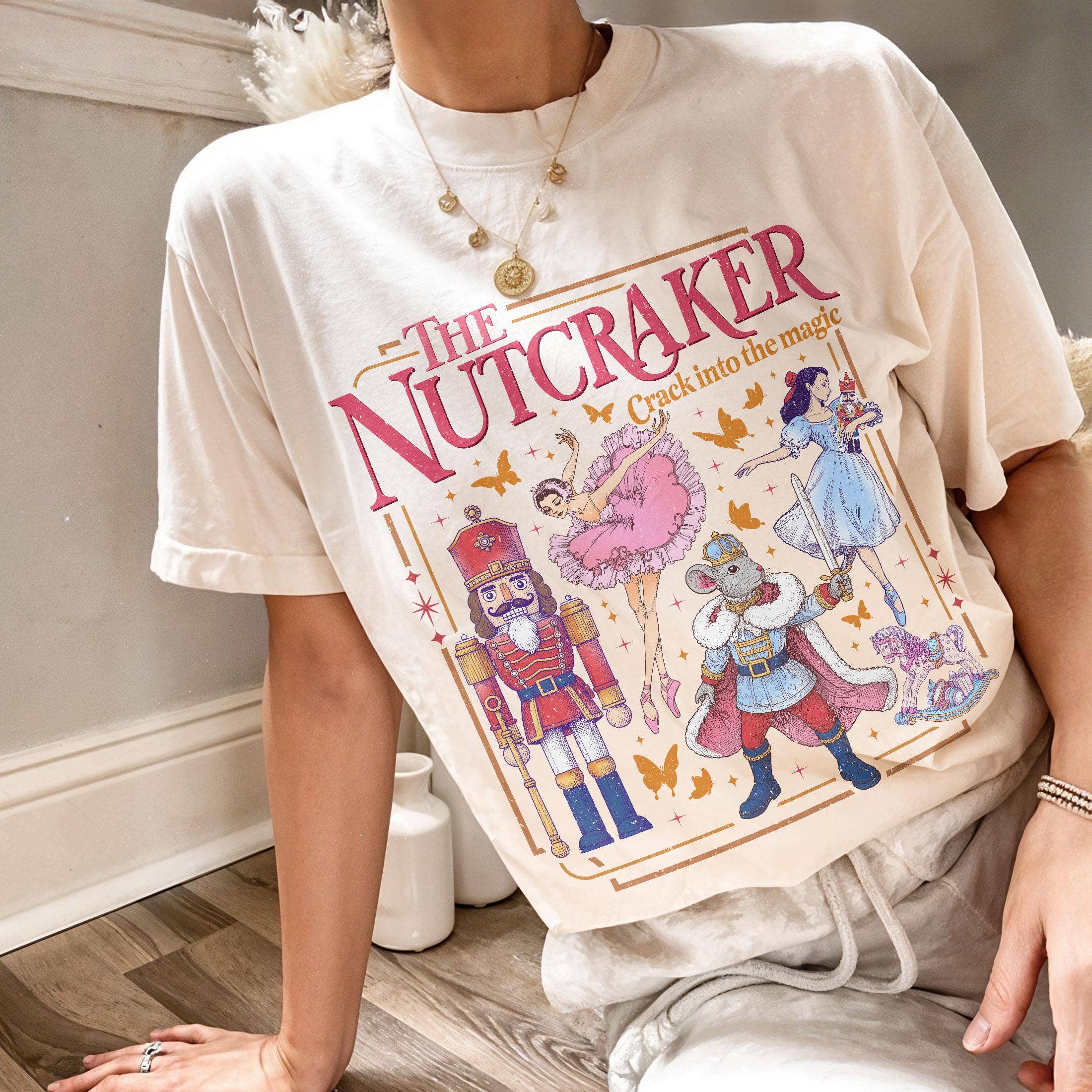 Glaime - Wholesale T-Shirt (Graphic) - Women's - The Nutcracker Christmas Comfort Colors Sweatshirt, Shirt1