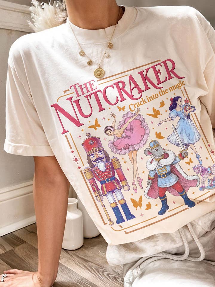 Glaime - Wholesale T-Shirt (Graphic) - Women's - The Nutcracker Christmas Comfort Colors Sweatshirt, Shirt1