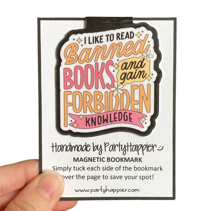 I Like To Read Banned Books Magnetic Bookmark for wholesale by PartyHappier