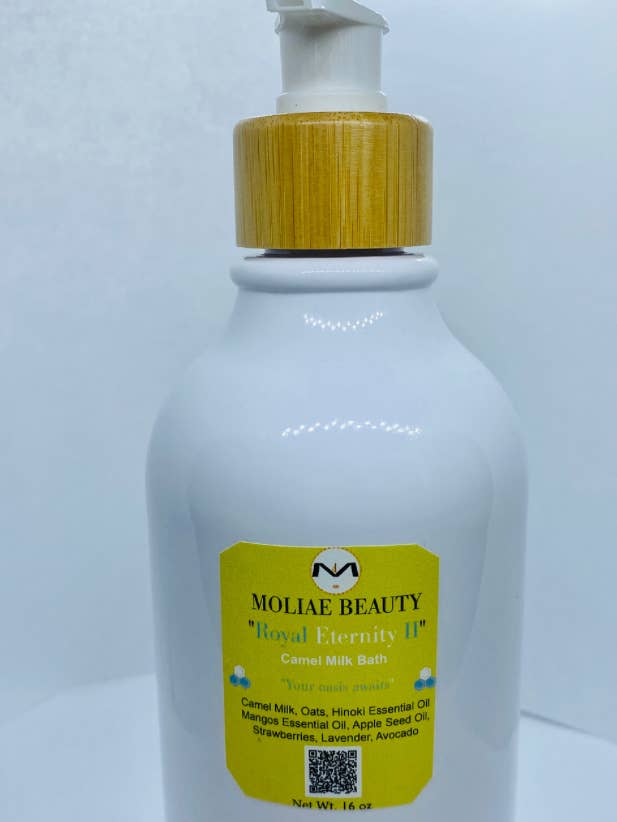 Royal Eternity II | Camel Milk Oats Bath | Hinoki Oil | Green Apple Seed | Mangos | Strawberries | Lavender for wholesale by MOLIAE Beauty LLC