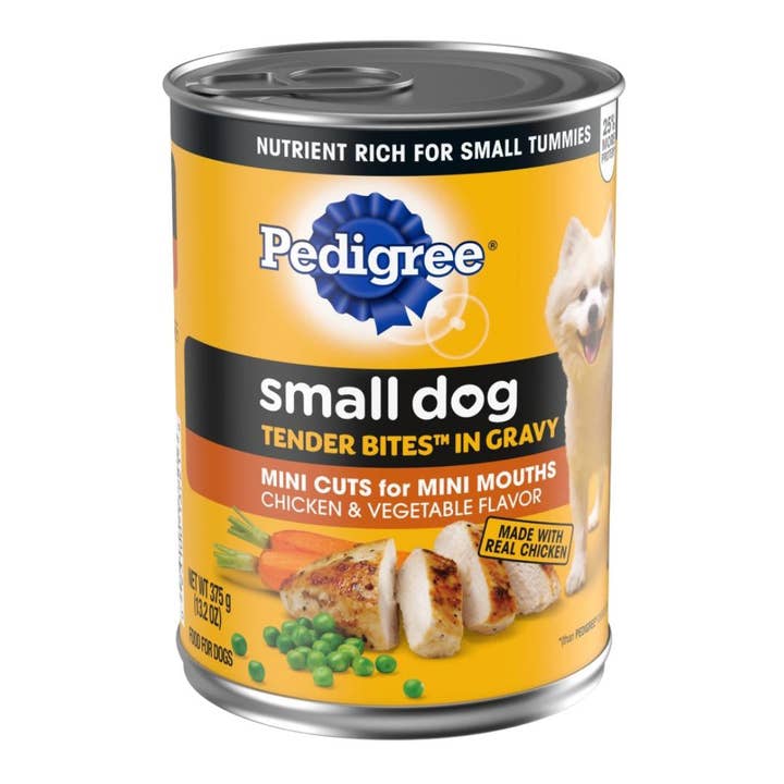 Petdropshipper - Wholesale Pet Food - Dog - Pedigree Tender Bites in Gravy Adult Small Breed Wet Dog Food Chicken & Vegetable 13.2oz. (Case of 12)