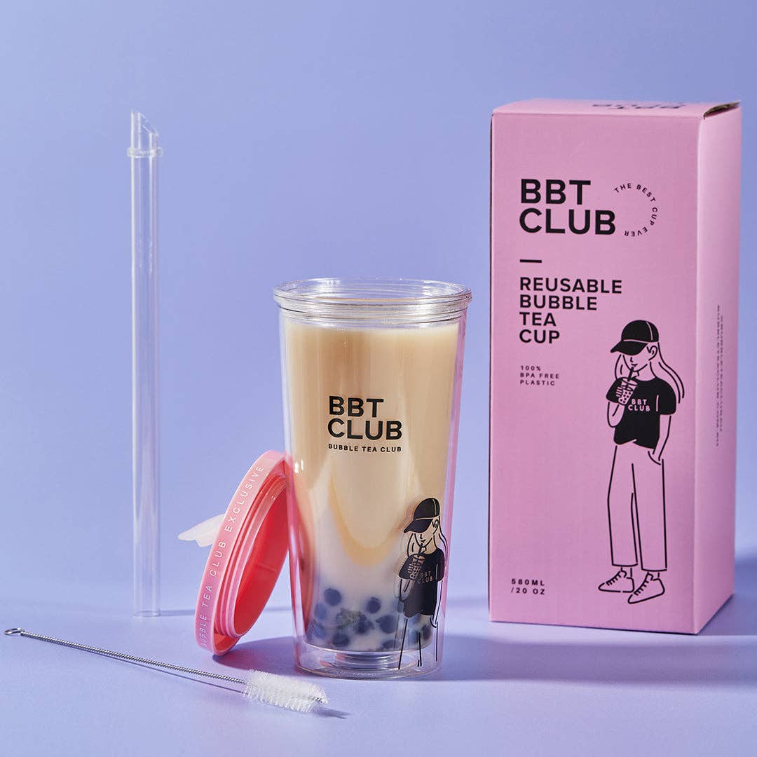 Bubble Tea Club – Engroshandel Drikkeglas/kop – Genanvendeligt bubble tea glas sæt8