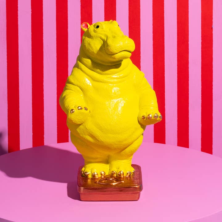 Herb the Hippo - Yellow for wholesale by Little Fish CO