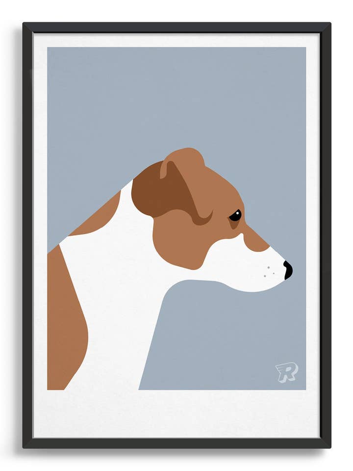 Affiche d'art chien - Jack Russell Terrier pour la vente par Rocket Jack
