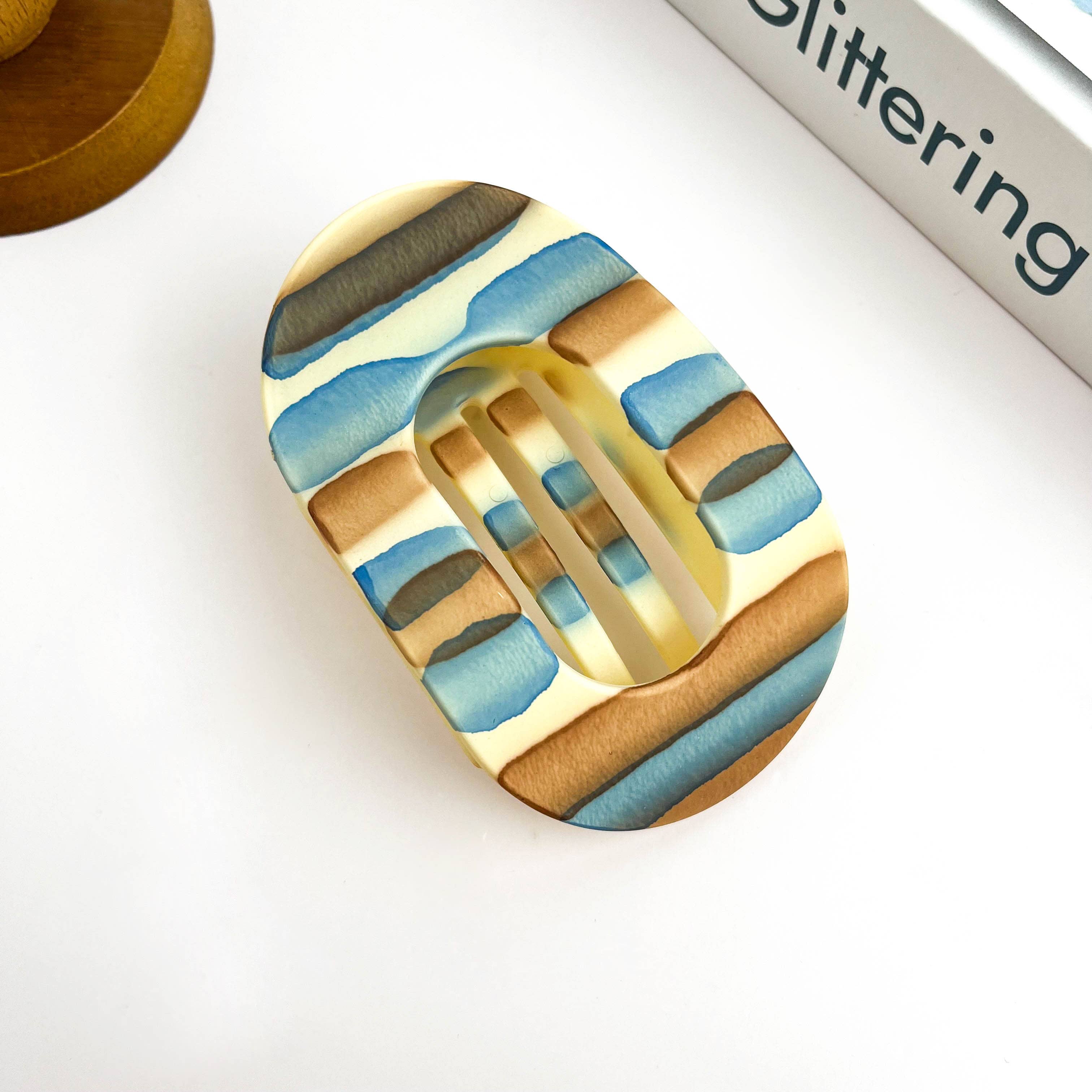 SoapElenGlen – Clips para cabelo - Mulher por atacado – Presilha Oval Fosca, Minimalista e Reta0