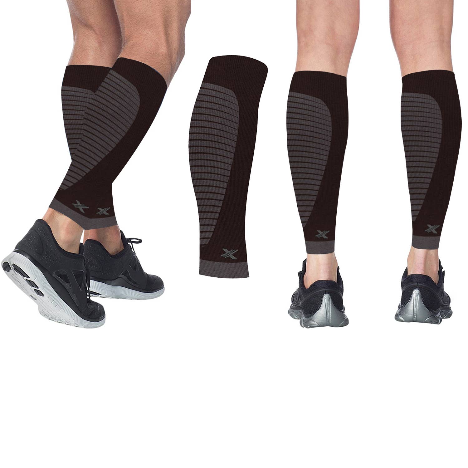 Black Targeted Recovery And Pain Relief Calf Sleeves (1-Pair) for wholesale on Faire2