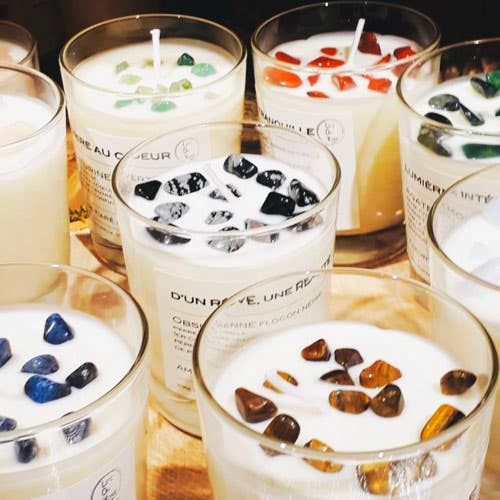 Set med 12 Life-Stone ljus 130 g för wholesale av life on venus