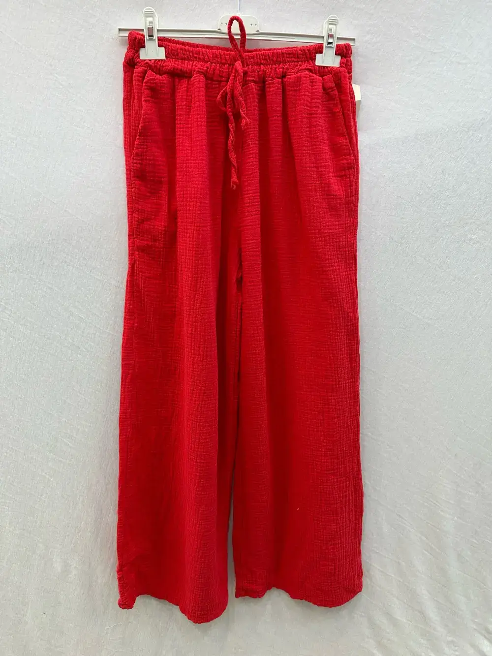 Mimi & Gogo - Wholesale Pants - Women's - Cotton gauze pants with pockets @5375_PGazePoches14