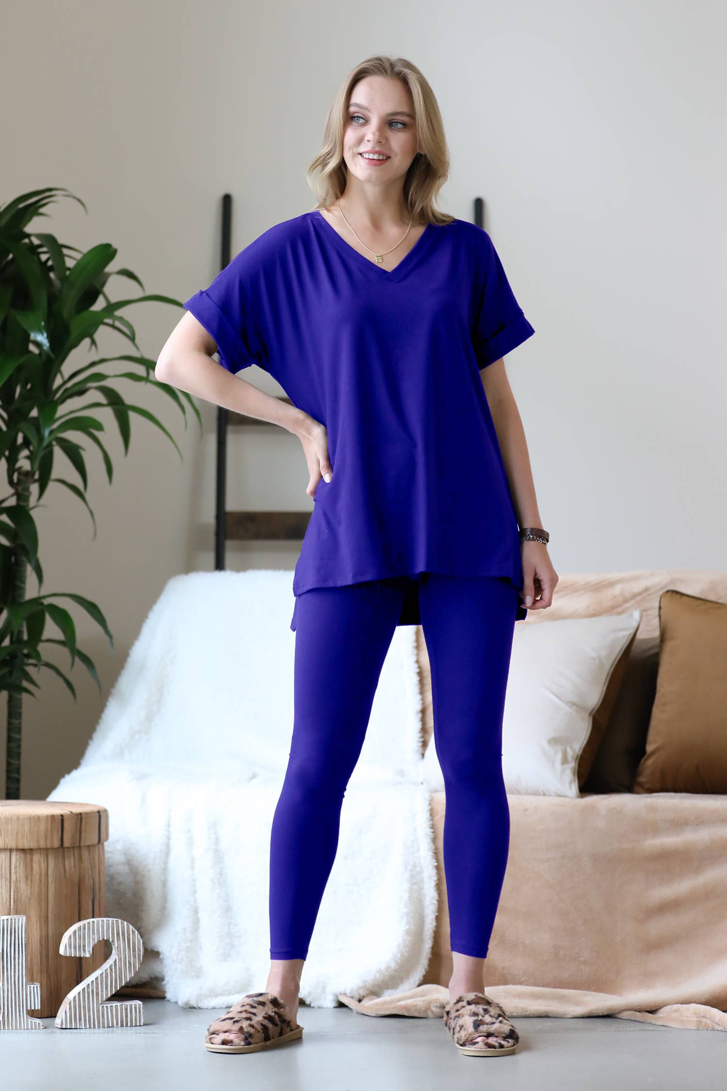 42POPS – wholesale Mjukisset – Dam – .Tunika & Leggings 2-delarsset2