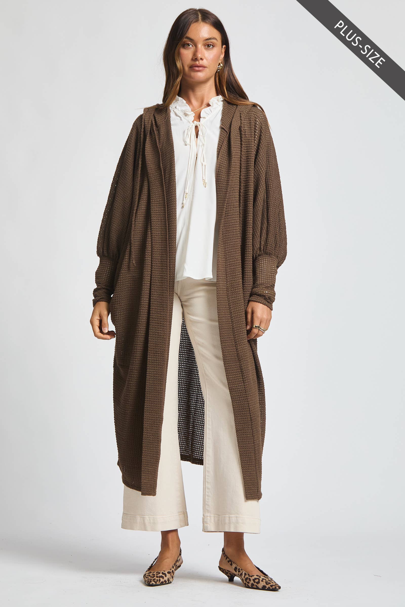 Dear Scarlett - Wholesale Cardigan - Women's - PLUS SIZE Cozy Knit Maxi Duster15