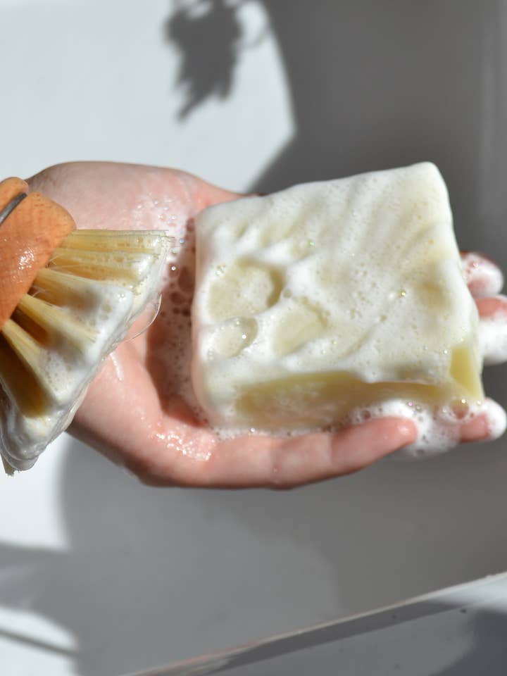 Dish Bar Soap, natural cleaning bar & stain removal 120g for wholesale by Art Soap Life